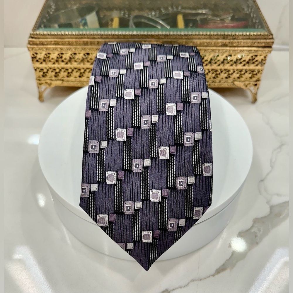 Carlos Devenezia - Roma - Barcelona - Klimt-esque Handmade Silk Tie - EUC